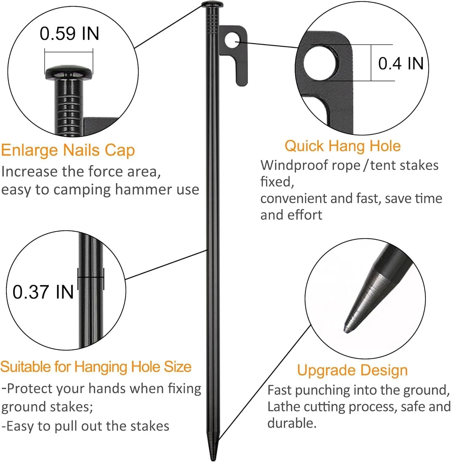 Estacas de Tenda Reforçadas de - Heavy Equipment Attachments avaliação e preço